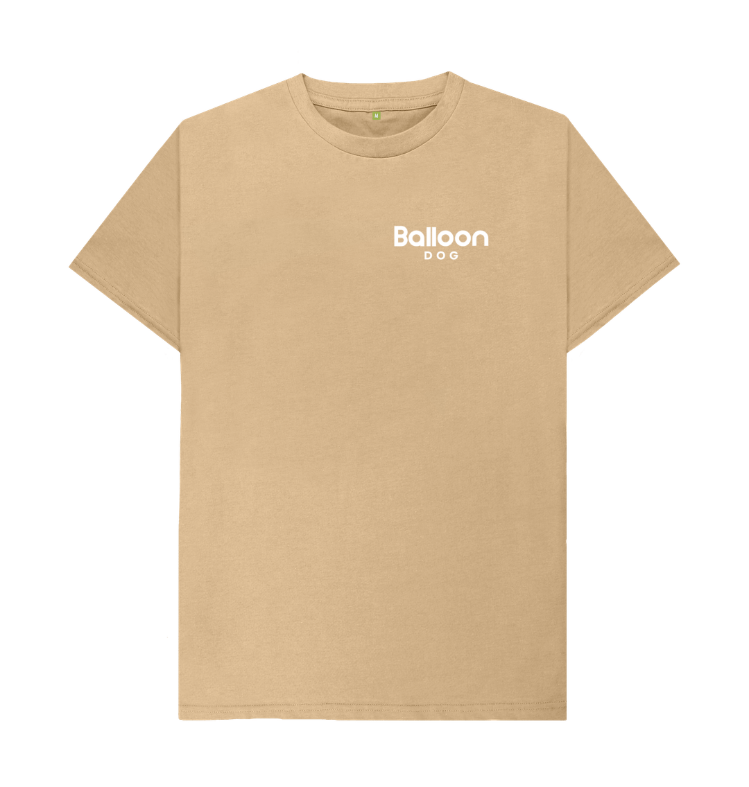 Sand Organic Cotton T-shirt Your Adventures Back Print In Colour