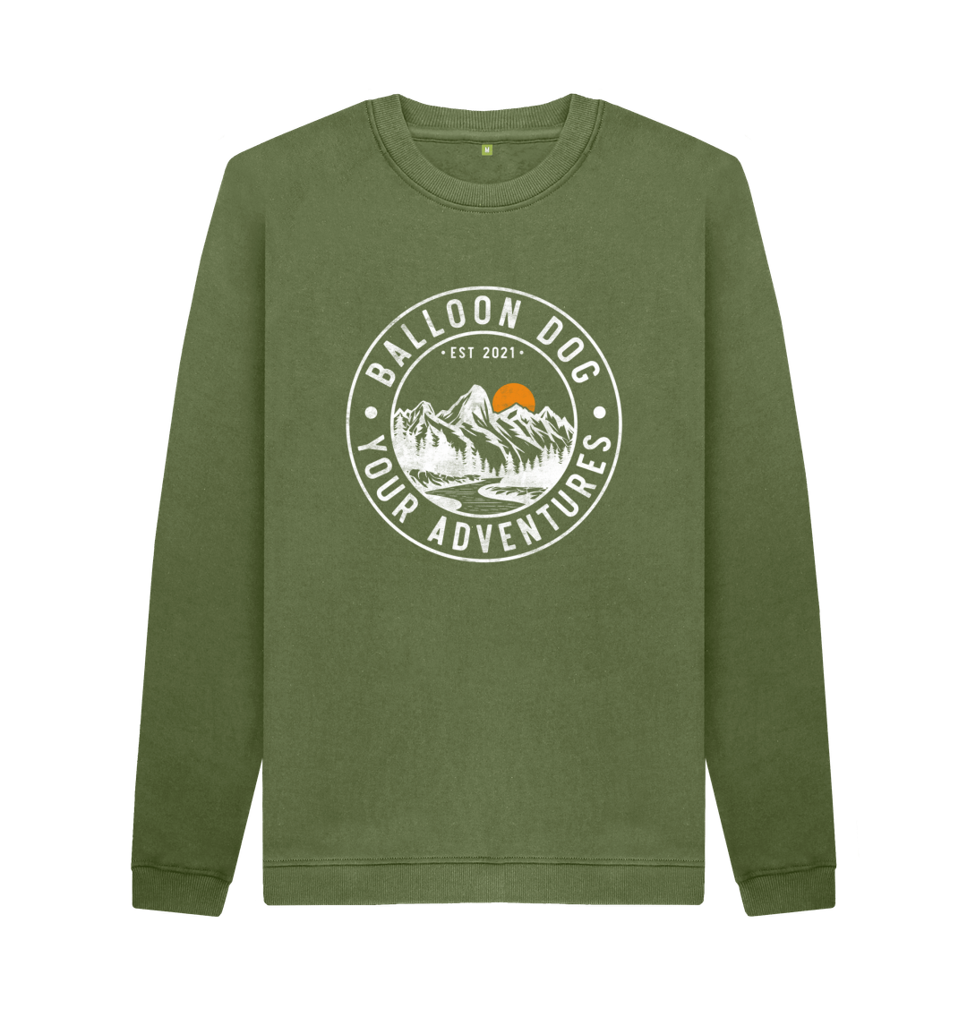 Khaki Printed Sweater Front