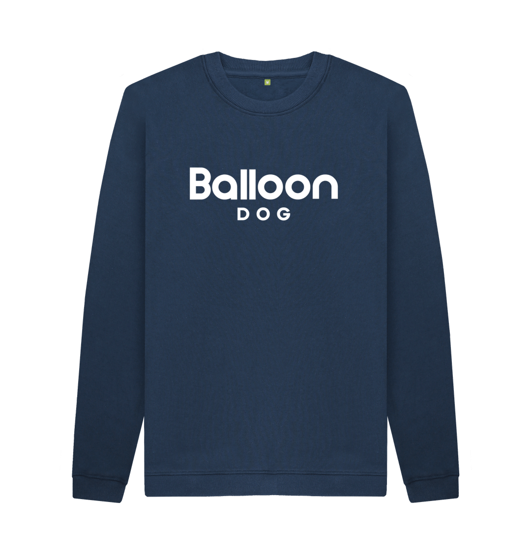 Navy Blue Printed Sweater Front