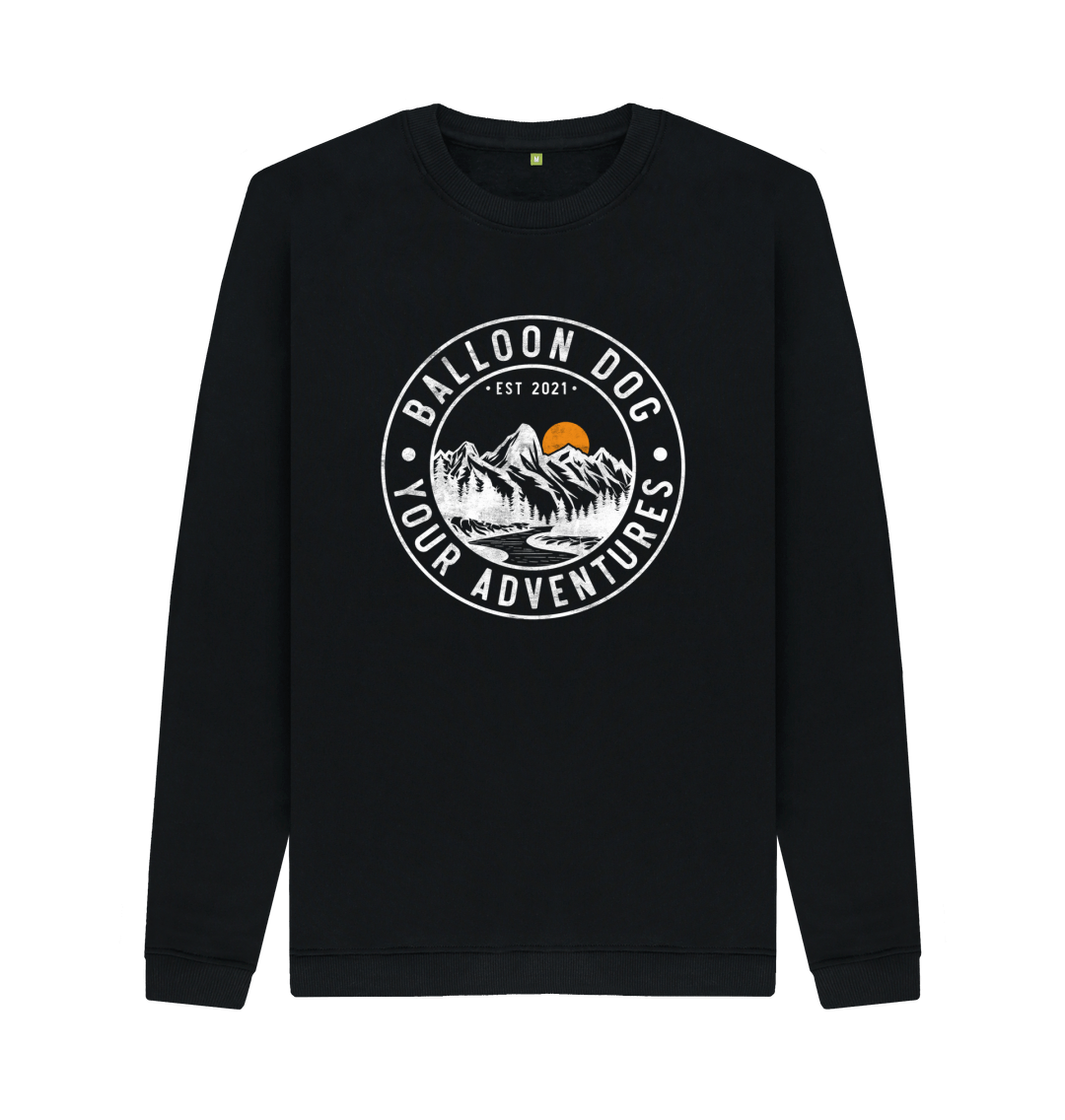 Black Printed Sweater Front