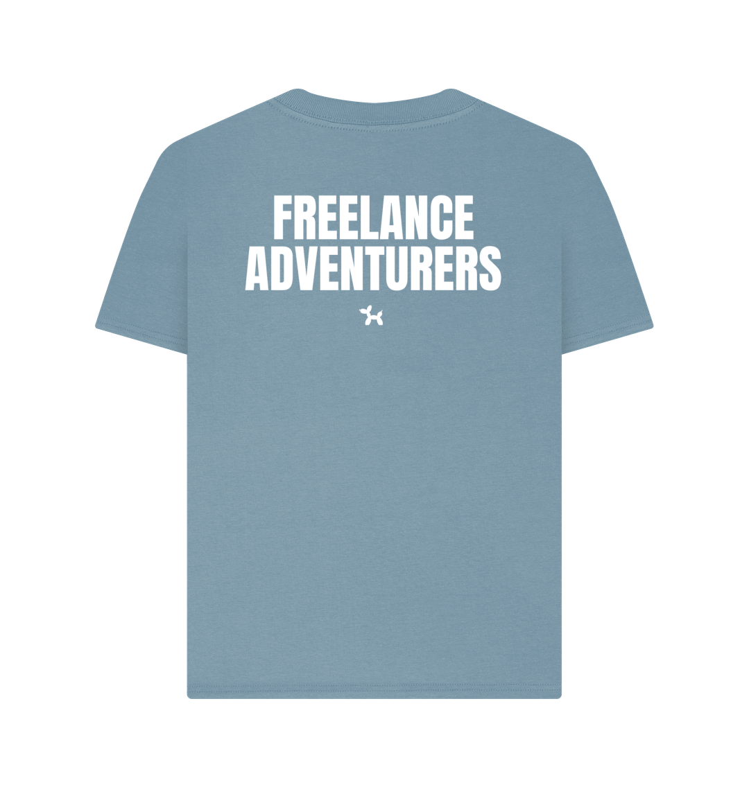 Freelance Adventurers T-shirt With Back Print In White