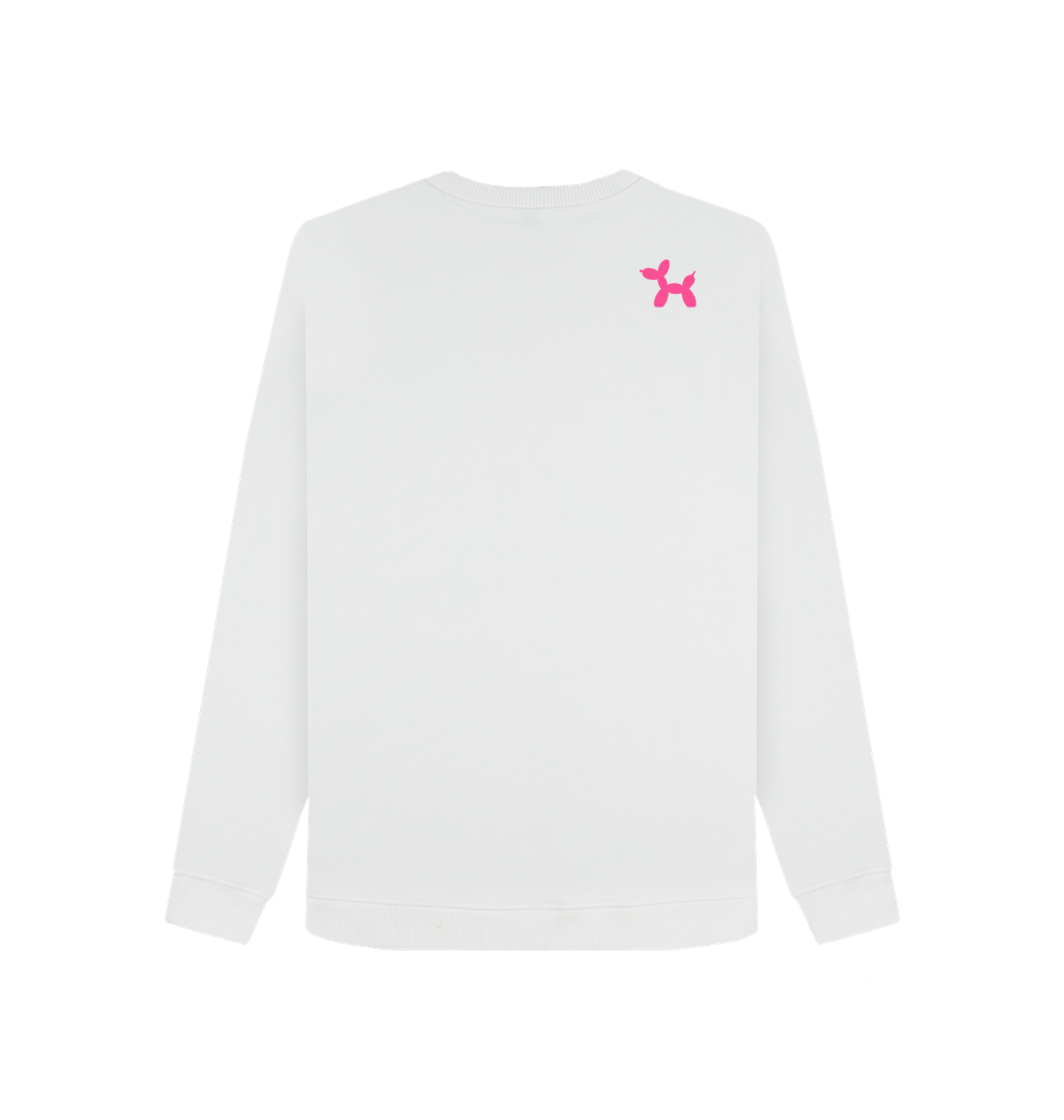 Hills And Thrills Crew Neck Sweatshirt With Back Print In Pink