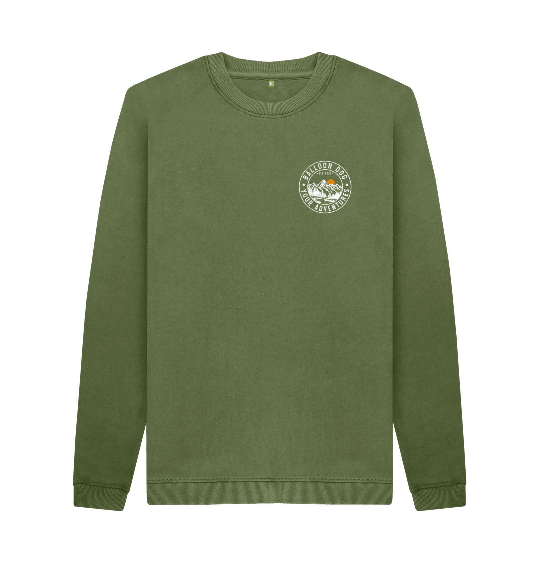 Khaki Printed Sweater Front