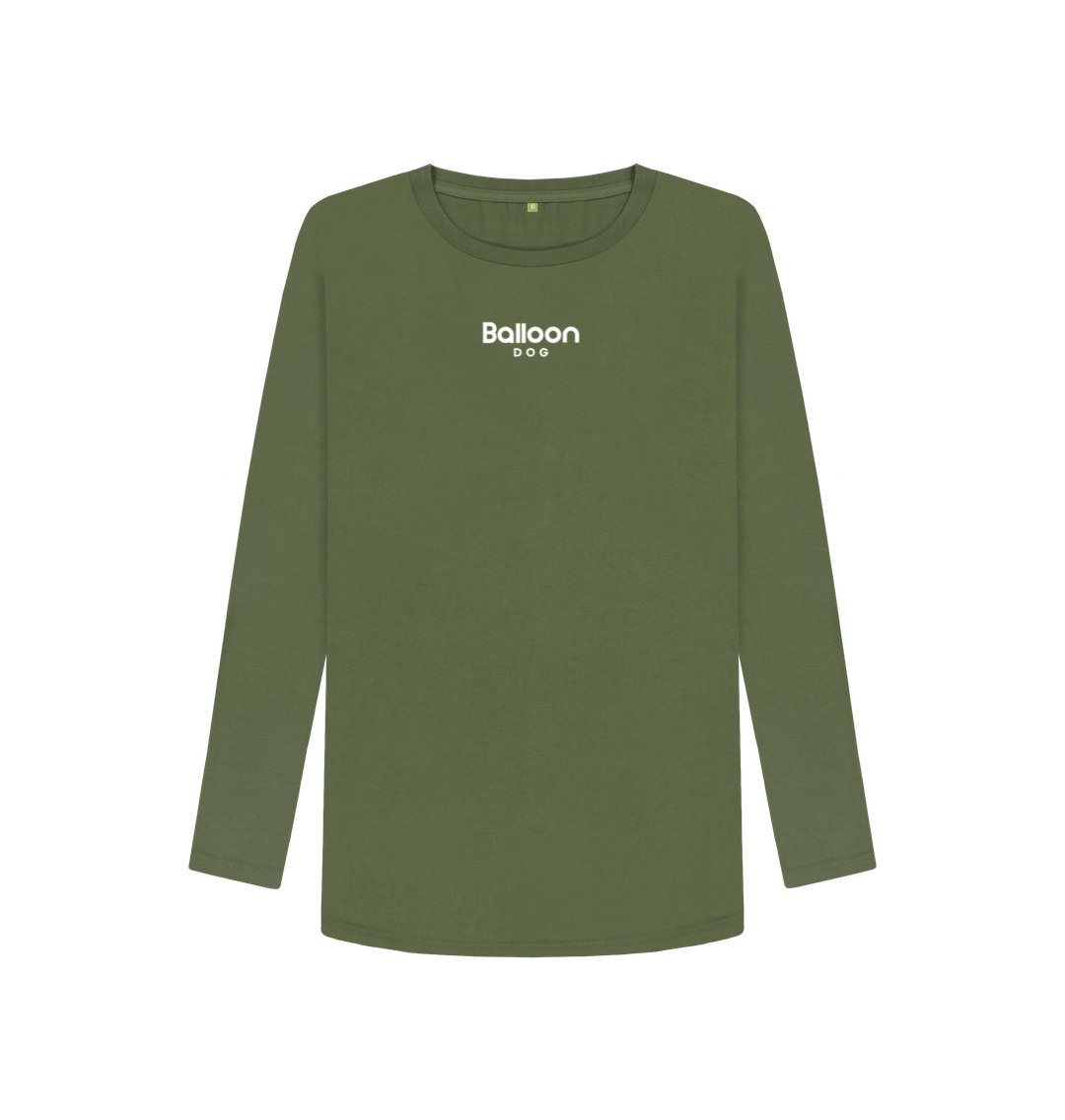 Khaki The Mountains Organic Cotton Long Sleeve T-shirt