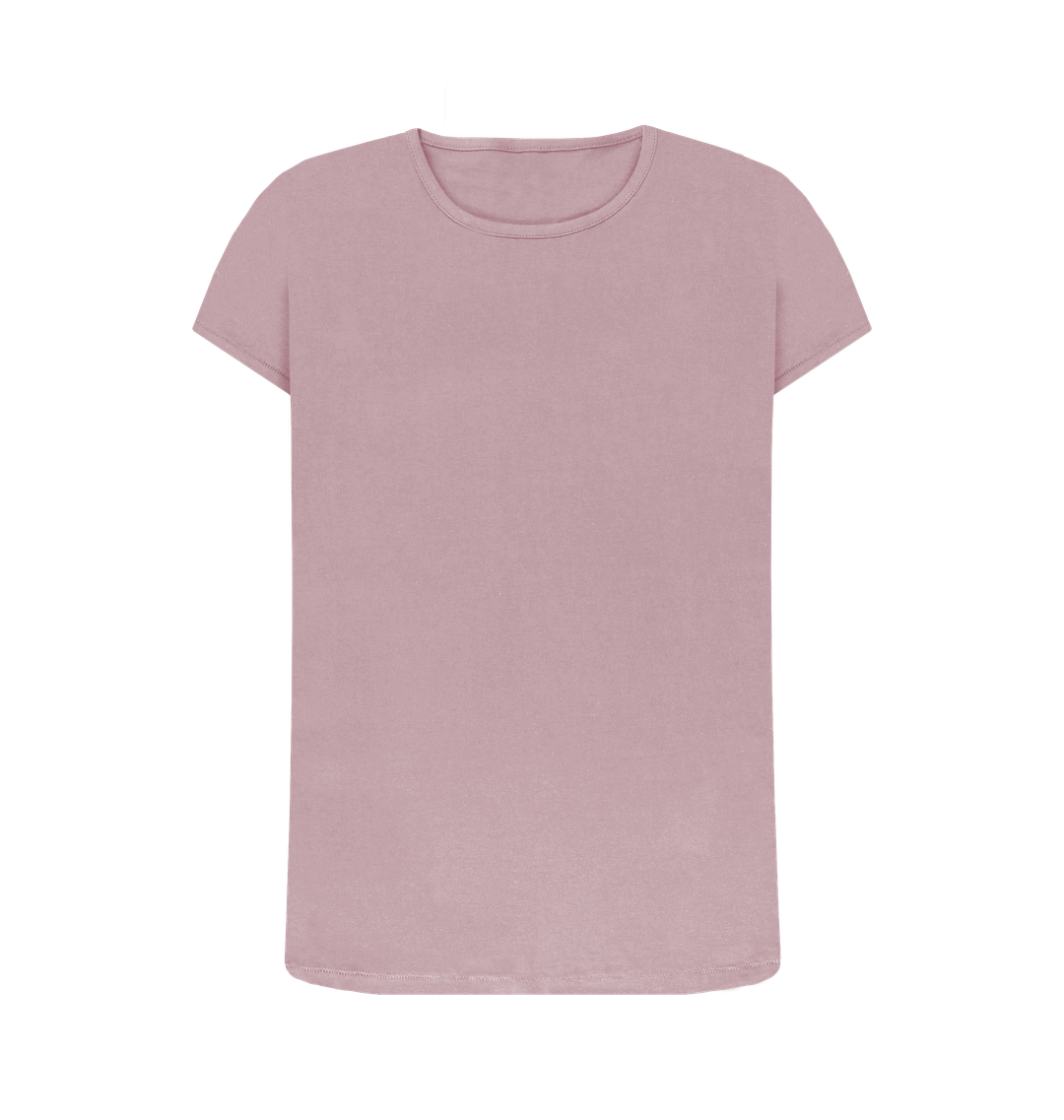 Mauve Plain & Simple Crew Neck T-shirt With The Dog On The Back