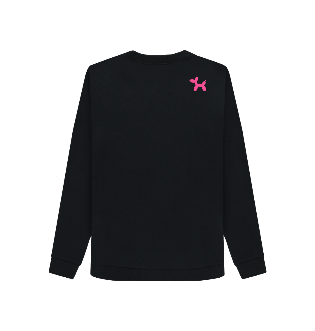 Hills And Thrills Crew Neck Sweatshirt With Back Print In Pink