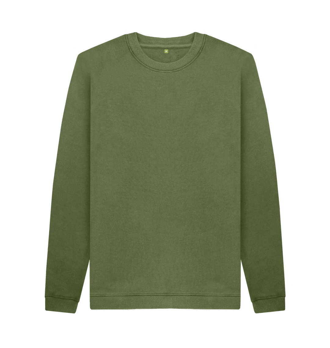 Khaki Printed Sweater Front