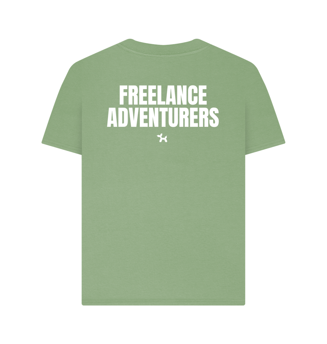 Freelance Adventurers T-shirt With Back Print In White