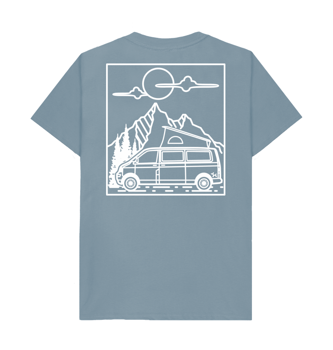 T-shirt Camper Van Back Print In White