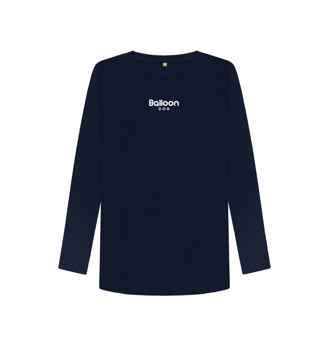 Navy Blue Van Life Organic Cotton Long Sleeve T-shirt