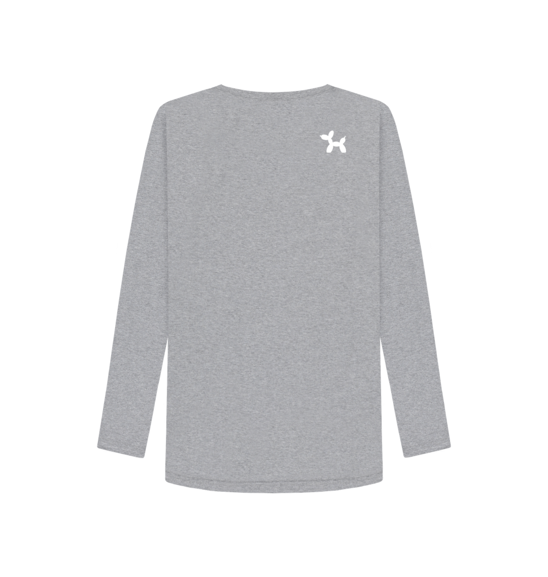 Long Sleeve T-shirt With Back Print In White