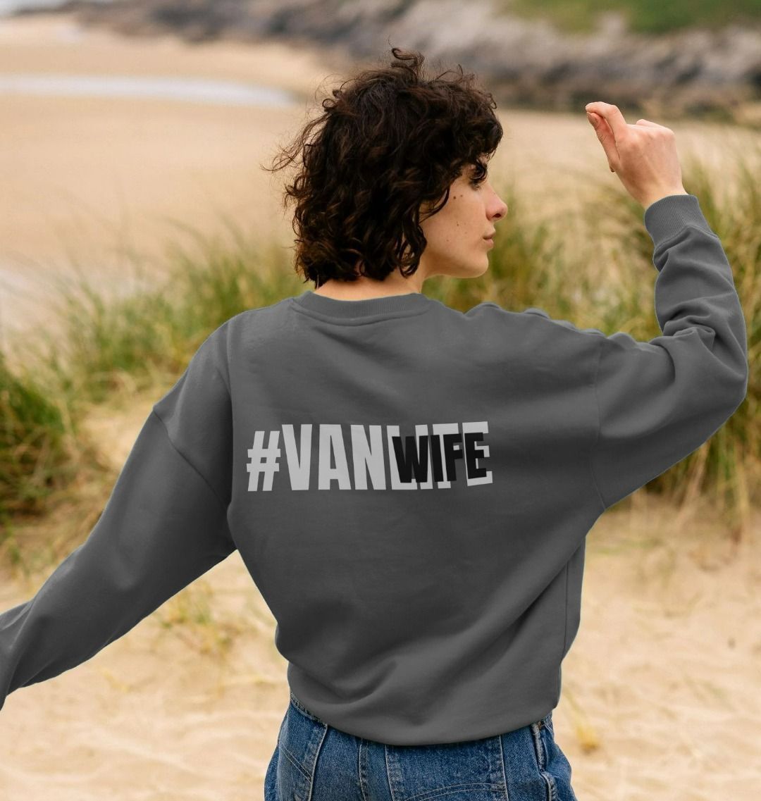 #Vanwife Oversized Crew Neck Sweatshirt