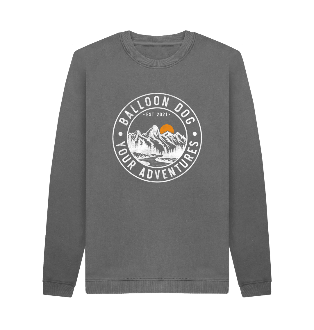 Slate Grey Printed Sweater Front