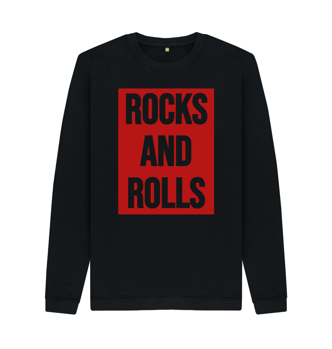 Black Printed Sweater Front