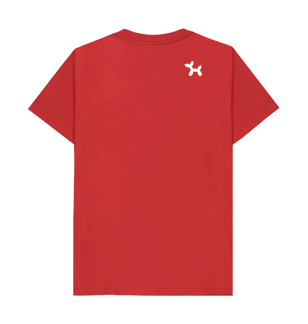 T-shirt with Mini Logo Back Print In White